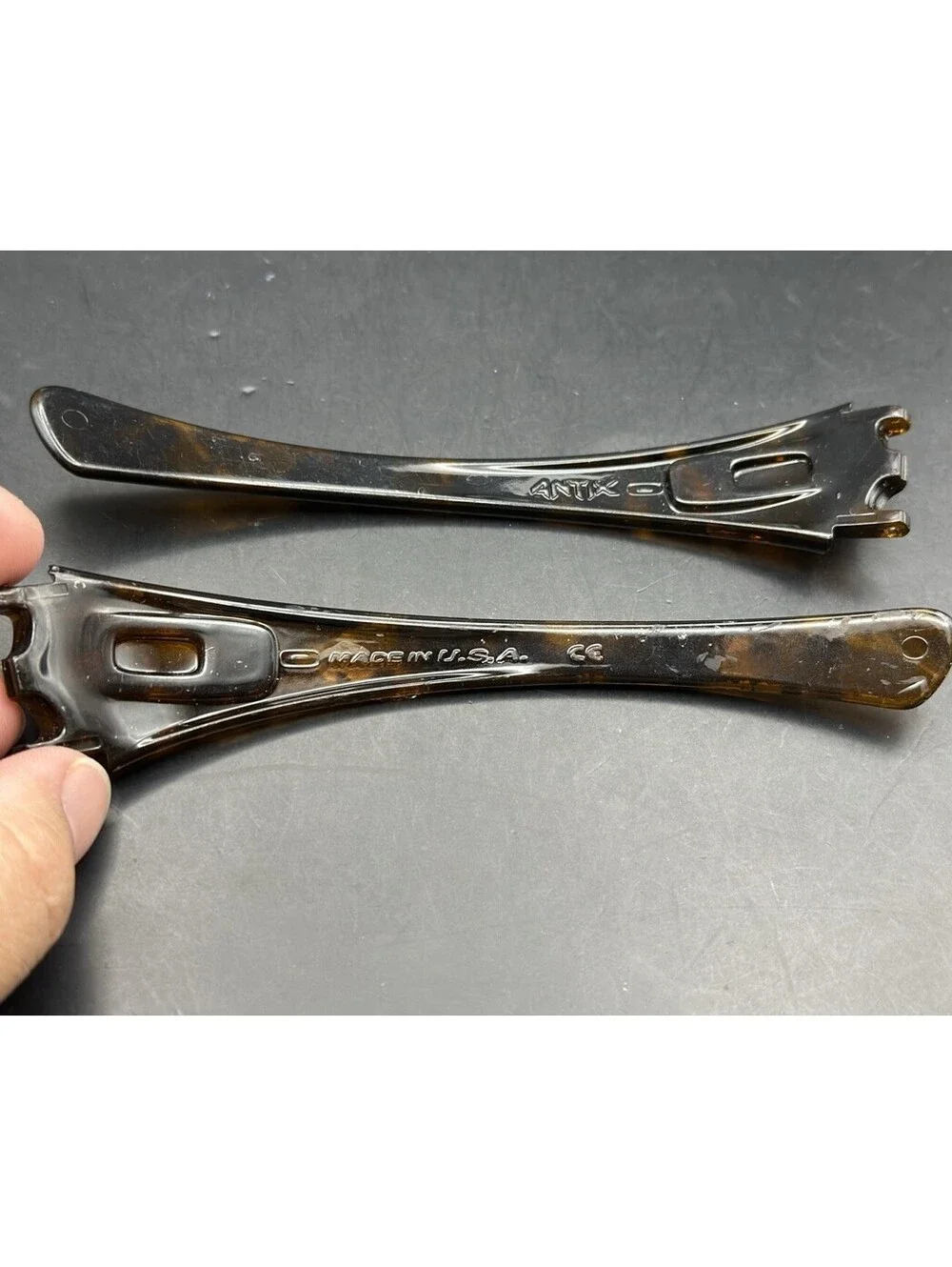Oakley Antix Polished Brown Tortoise OEM Replacement Arms (Icons included)